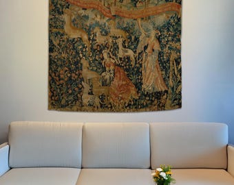 Medieval Tapestry Wall Art, Vintage Tapestry Wall Hanging, Maximalist Room Decor, Housewarming Gift, Medieval Wall Art