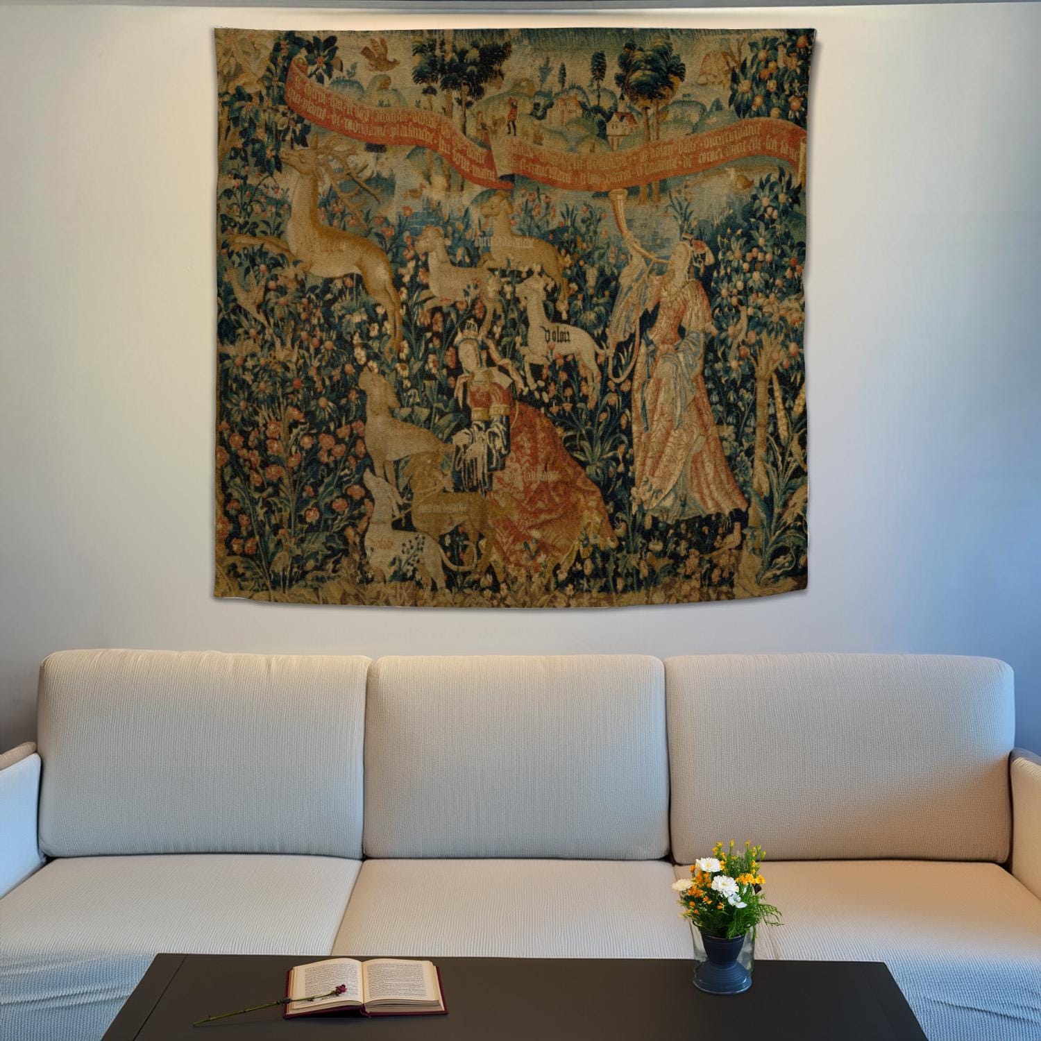 Medieval Tapestry Wall Art Vintage Tapestry Wall Hanging Maximalist 