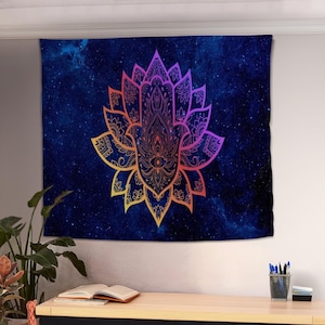 Meditation Tapestry, Yoga Wall Hanging, Spiritual Tapestry, Yoga Studio Decor, Living Room Tapestry, Meditation Decor, Hippie Tapestry