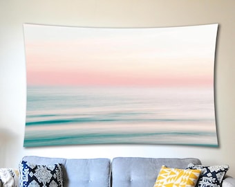 Calm Sea Tapestry, Above Bed Decor, Ocean Tapestry Wall Hanging, Coastal Wall Art, Tapestry Aesthetic, Seaside Wall Decor, Living Room Art