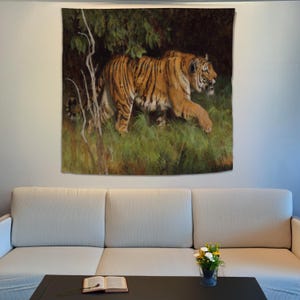 Trend Tiger Tapestry, Tiger Wall Hanging, Jungle Tiger Decor, Large Tapestry, Tiger Wall Tapestry, Tigers Wall Decor, Living Room Decor