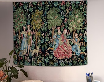 Medieval Wall Art, Classical Tapestry, Large Wall Tapestry, Medieval Tapestry, Housewarming Gift, Home Decor, Bedroom Wall Art