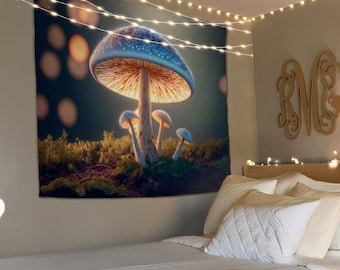 Mushroom Tapestry, Mushroom Wall Decor, Minimalist Tapestry Wall Hanging, Home Decoration Gift, Bedroom Living Room Decoration