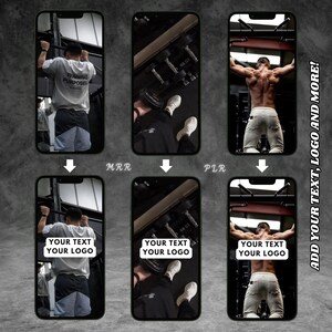 May include: A collage of three images showing a person doing pull-ups on a pull-up bar. The images are cropped to show different angles of the person. The text "Training Purposes" is visible on the person's shirt in the first image. The text "Your Text, Your Logo" is visible in the second and third images.