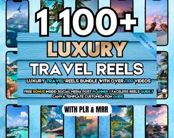 1100+ Luxury Travel Reels | Faceless Marketing Videos (Digital Download)