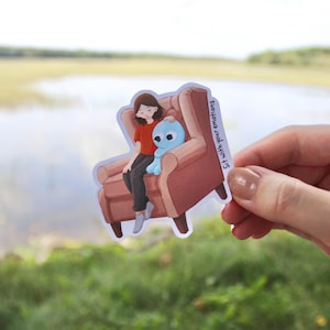 Praktischer Achtsamkeits-Aufkleber für die geistige Gesundheit / “Sitz mit deinen Emotionen” / laminierter wasserfester Vinyl Aufkleber / Wasserflasche Aufkleber