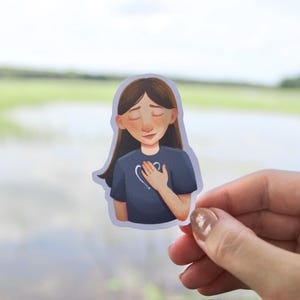 Sticker santé mentale pleine conscience/autocollant amour-propre/autocollant compassion pour soi/autocollant vinyle imperméable laminé/autocollant bouteille d'eau