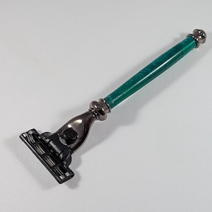 Emerald Green Mach 3 Razor | Shaving Gift | Father&#39;s Day Gift