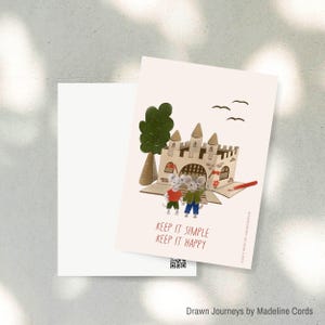 Post card Mouse Minimalism Illustration (Greeting card A6, 101 × 152 mm) Positive Vibes Art Print Gift Idea funny art Simplicity Happiness