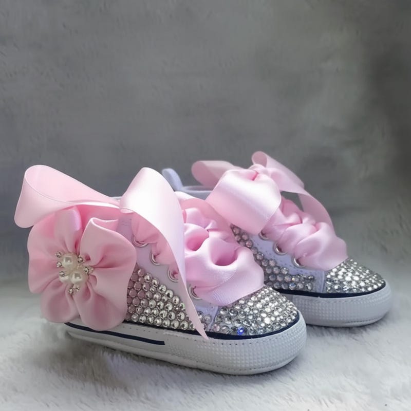 Rhinestone Baby Shoe - Etsy