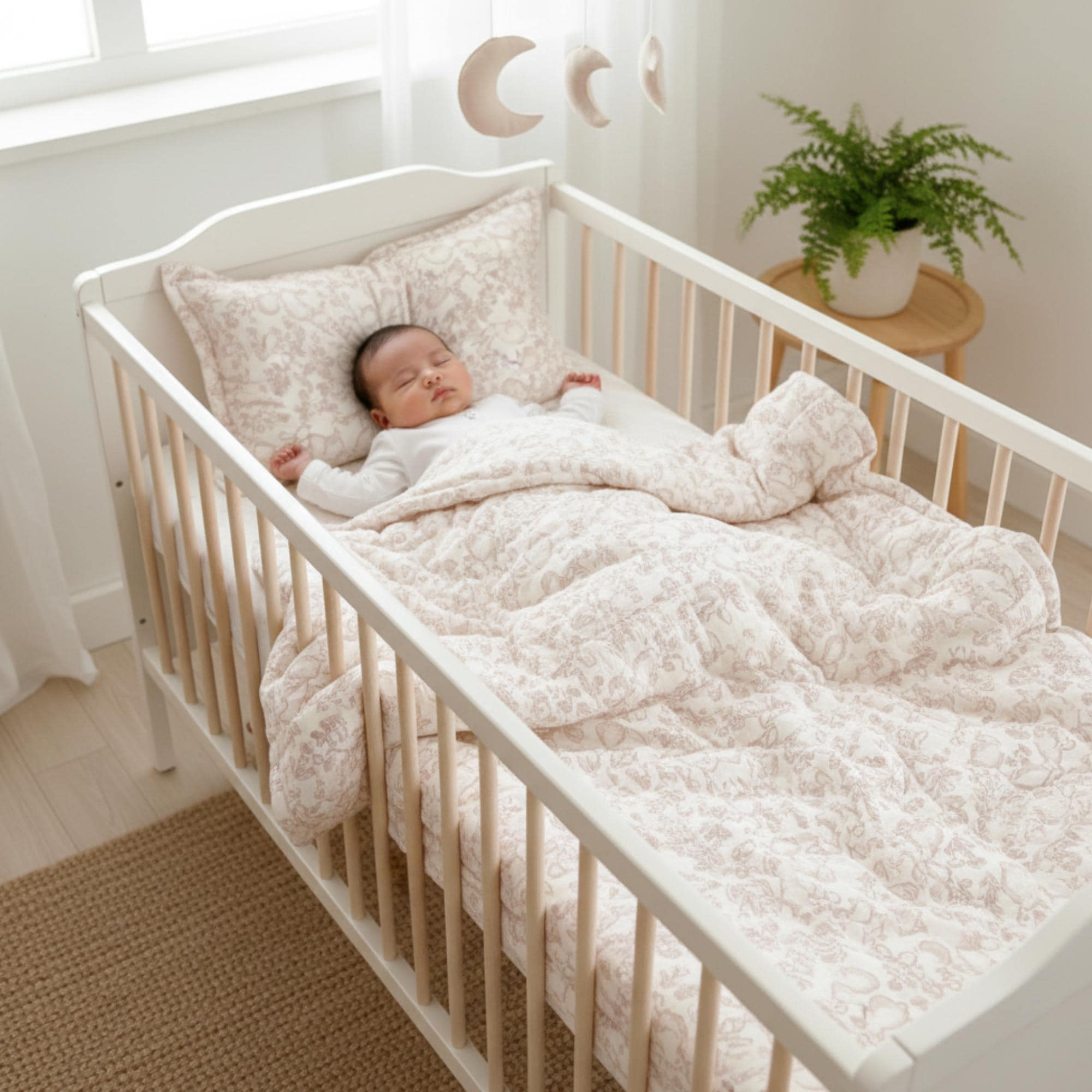 Vintage Bunny Crib Bedding Set: Muslin-feel Quilt & Pillow - Etsy