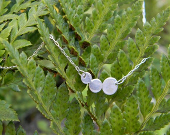 Simple Sterling Silver Circles Necklace