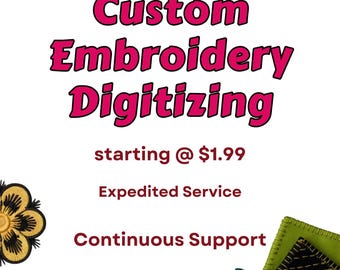 Custom Embroidery Digitizing Service: Logo & Image
