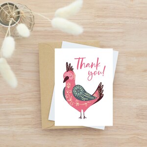 Bird Thank You Card: Printable Blank Card (Digital Download)