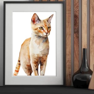 Orange Cat Print | Wall Decor | Home Decor | Printable Art | Instant Download