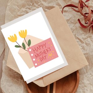 Biglietto per la festa della mamma / Biglietto stampabile / Biglietto per occasioni speciali / Download immediato / Regali per lei / Biglietti stampabili per la mamma / Floreale