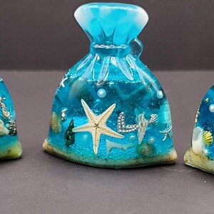 Ocean Resin Bag Set: Miniature Seascapes with Starfish & Shells