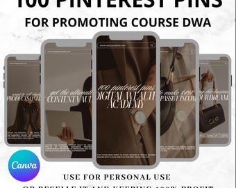 100 Pins DWA Pinterest para vender produtos digitais da Digital Wealth Academy MRR Curso Digital Wealth Academy Mídias sociais Pins DWA Pinterest