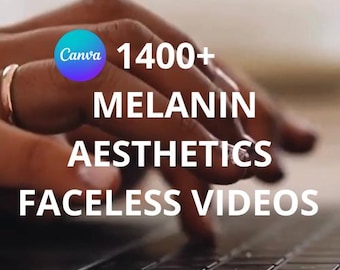1400+ Melanin-estetiska ansiktslösa videorullar och berättelser, digital marknadsföring, produkt-MRR och PRL, Instagram-rullar och fotomallar