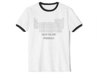 Camiseta con estampado de la tabla periódica / Camiseta de química científica con ribete