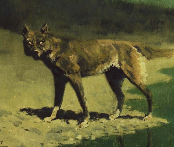 Moonlight Wolf by Frederic Remington Giclee Canvas Print Repro