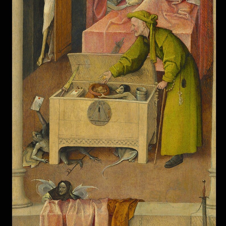 Hieronymus Bosch Death and The Miser c.1450 9 August Etsy