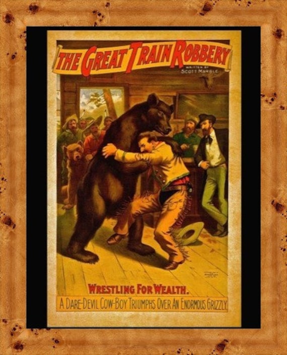 Vintage Turkish Wrestling Poster A3 Print