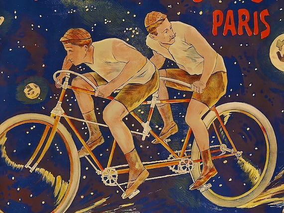 BICYCLE VINTAGE POSTER Rouxel /& Dubois French Ad RARE