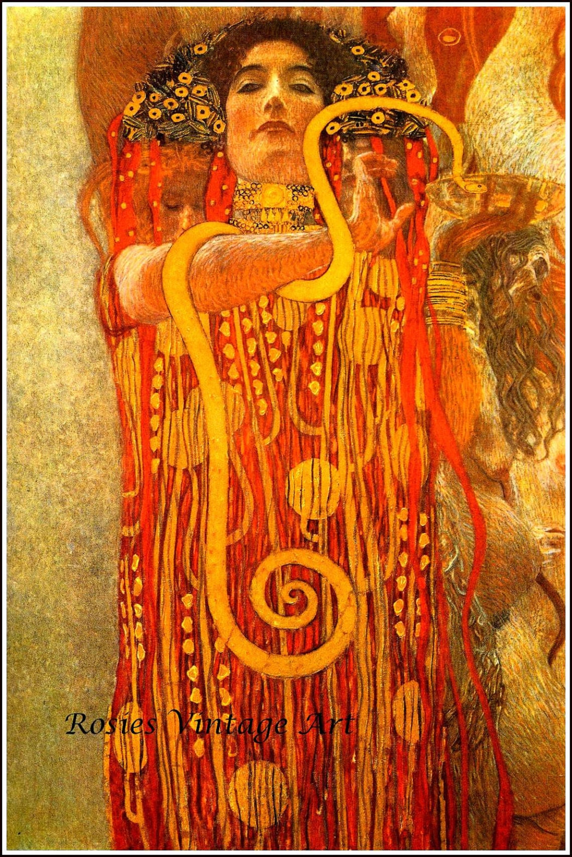 Hygeia Detail from Medicine Gustav Klimt 1907 Giclee Art
