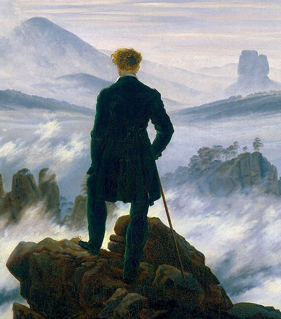 Romantic Age Art The Wanderer Above The Sea Of Fog Caspar Etsy