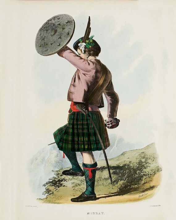 Clan Murray Scottish Clan Kilt Tartan and Arms Scotland | Etsy