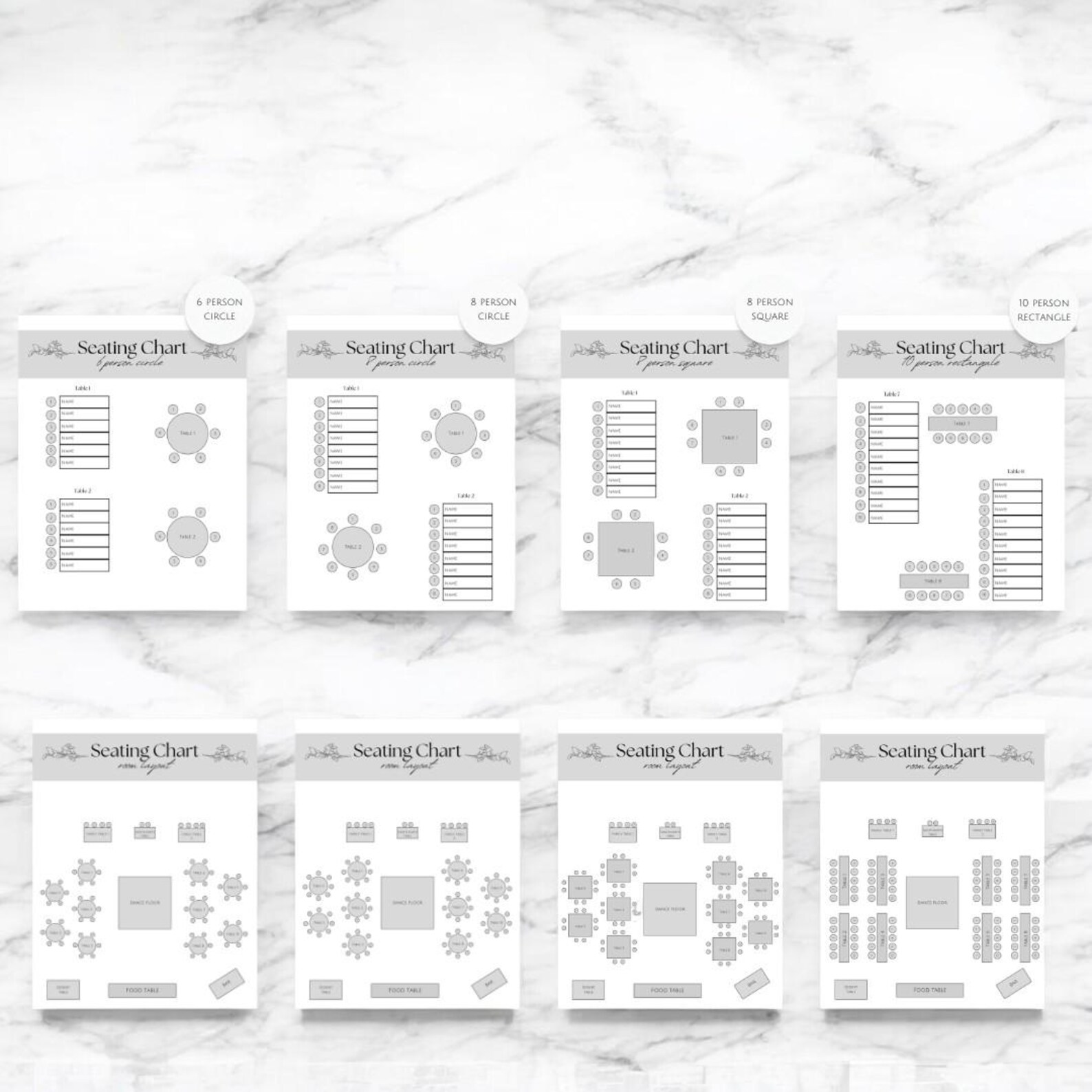 Wedding Seating Plan Template, Seat Map, Digital Seating Chart, Seating ...