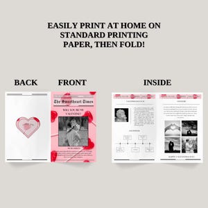 Valentines Newspaper Template Canva Valentines Day Newspaper Template Valentines Day Gift Will You Be My Valentine Cupid Valentine Newspaper