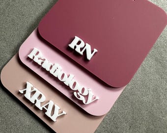 RN Badge Buddy Custom Gift for Healthcare Worker Personalized Gift for Badge Reel Custom Badge Buddy Acrylic Badge Backer Gift for Nurse