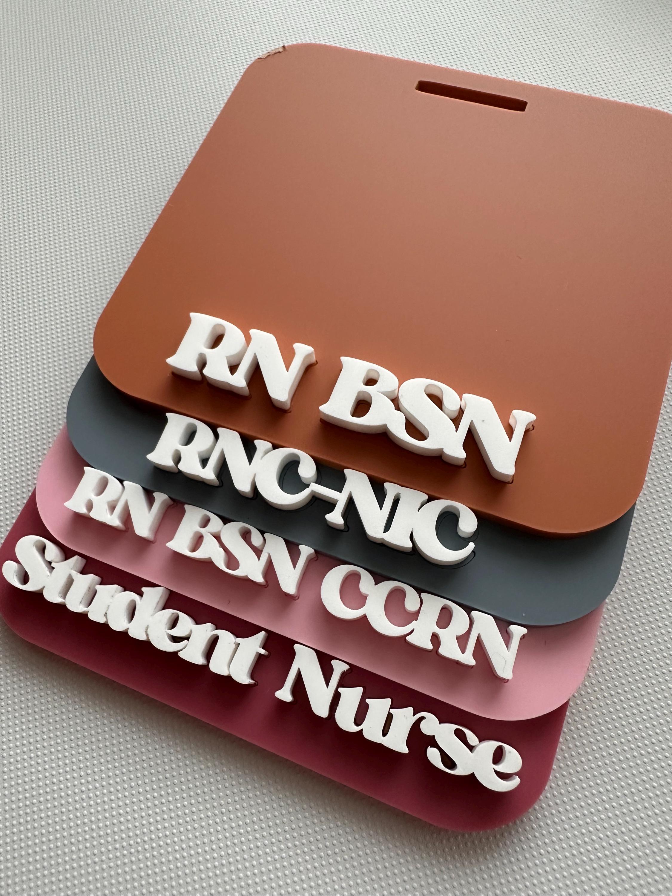 RN Badge Buddy Custom Gift for Healthcare Worker Personalized Gift for Badge Reel Custom Badge Buddy Acrylic Badge Backer Gift for Nurse