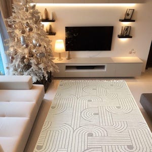Soft Boho Rugs, Cream Rug For Living Room, Cream Boho Rug, Nordic Area Rug, Shaggy Rug For Nursery, Extra Soft Cream Bedroom Rug, Boho Rug