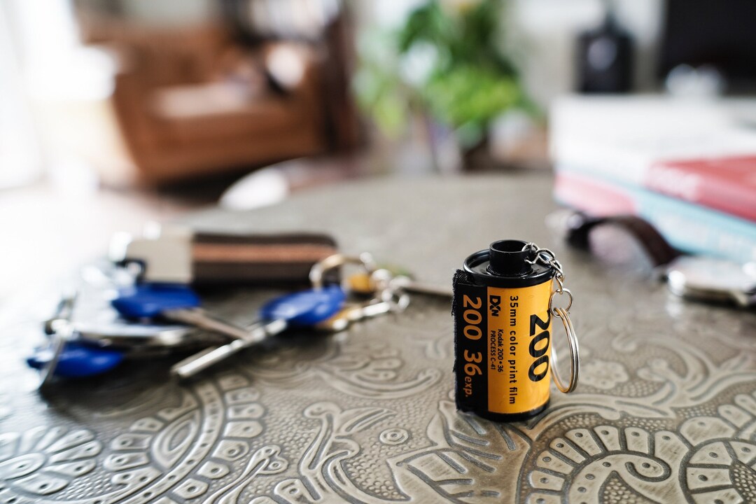 35mm Film Canister Keyring With Chain | Keychain | Gift for ...