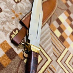 Couteau De Chasse/poche Fait Main - Acier Carbone 1075, Manche Micarta - Fourreau Inclus