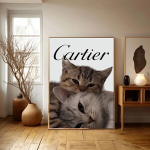 Designer Wall Print, Trendy Wall Art, Designer Wall Art, Cat Lover Decor, Home Decor, Living Room Decor, Wall Art Prints, Boho Feminine