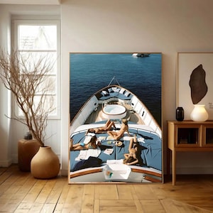 Plakat Yacht Life, Letnia plaża, nadmorska sztuka ścienna, Wydruk sztuki ściennej w stylu vintage na plaży, Sztuka ścienna w stylu marynistycznym, Modny plakat, Dekoracja domu na plaży,