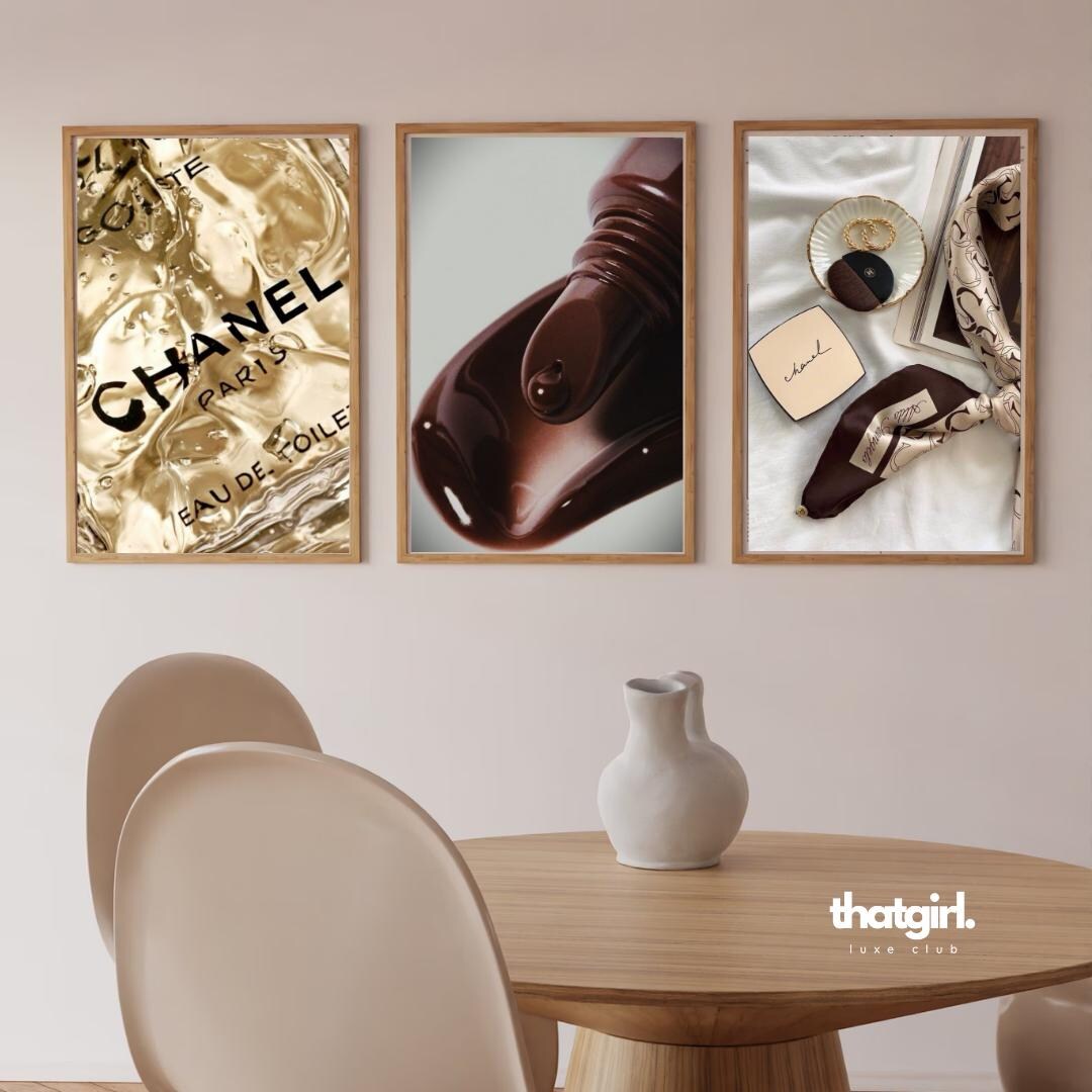 Set of 3 Designer Wall Prints, Luxury Designer Wall Decor, Trendy Set ...