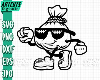 Moneybag svg, Money svg, Money Bag Clipart, Hippie Mascot Cutfile, Gangster Rich, Hipster Millionaire, Cool Kid Shirt png, Dollar Sign, Bill