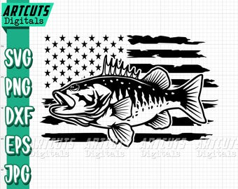 Bass svg, Bass Fisch svg, Bass Fischen svg, BassFisher Cutfile, Angler Dad Shirt png, See Angeln svg, Kleiner Mund Bass Fisch svg, Fluss