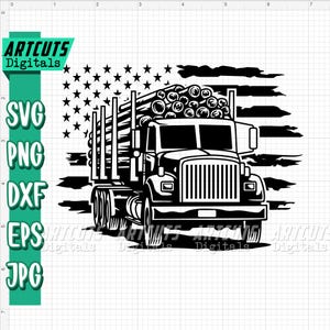 Truck svg, Logging Truck svg, Trucker Dad Clipart, Truck Driver Cutfile, Wood Work svg, Lumberjack svg, Lumber svg, Log Truck svg, Cabin Log