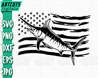 Marlin svg | Fish svg | Tuna svg | Fishing svg | Angler Dad Clipart | Salt Water Fish svg | Sea Angling svg | Fisherman svg| Fishing Day png