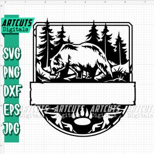 Bear svg, Bear Scene svg, Camping Clipart, Outdoor Cutfile, Mountain dxf, Camper Shirt png, Woodland Animal, Grizzly, Forest Camp, Campsite