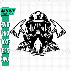 Firefighter svg | Fire Fighter svg | Fireman Dad Clipart | Red Thin Line Cutfile | First Responder | Fire Buster Tool | Rescue 911| Fire Axe