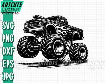 Truck svg, Monster Truck svg, Trucker Dad Clipart, Monster Ride, Extreme Ride svg, Truck Driver svg, Pick Up Truck svg, Car Exhibit Cutfile