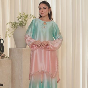 Fully Embroidered Kameez Trouser with Delicate Handwork - Indian Pakistani Salwar Suit Wedding party wear