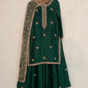 Hand Made Customizable Lehenga Shirt Indian/Pakistani Wedding Party Wear Made to Order